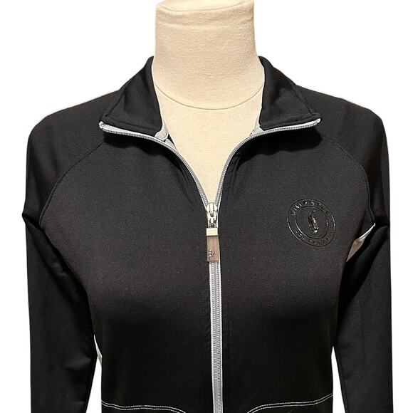 Alo Yoga Cool fit Long Sleeve Full Zip Jacket Women’s Size Medium Black & Gray - Picture 3 of 13